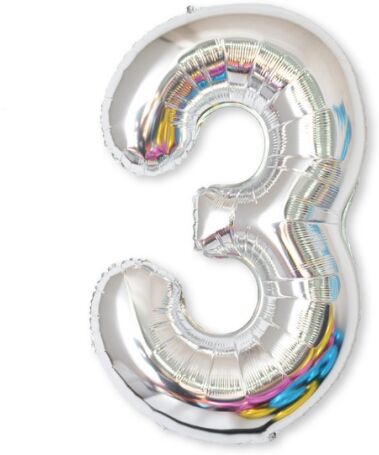 Tarvike 2 kpl 40-tuumaisia alumiinifolioisia numeropalloja (3-Hopea) Tarvike 2 kpl 40-tuumaisia alumiinifolioisia numeropalloja (3-Hopea)