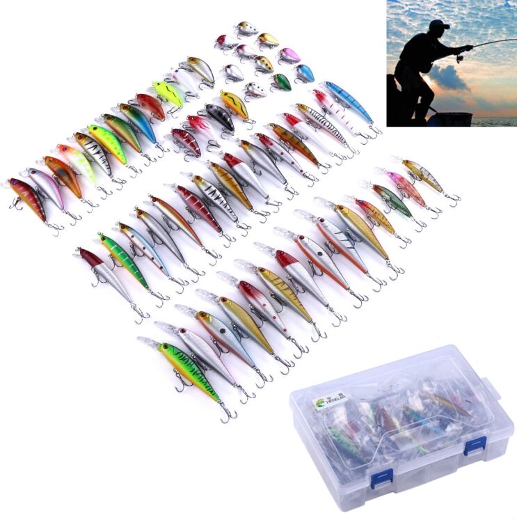 Tarvike 56kpl 3-10cm metallinen bassokalastuskalusetti Tarvike 56kpl 3-10cm metallinen bassokalastuskalusetti