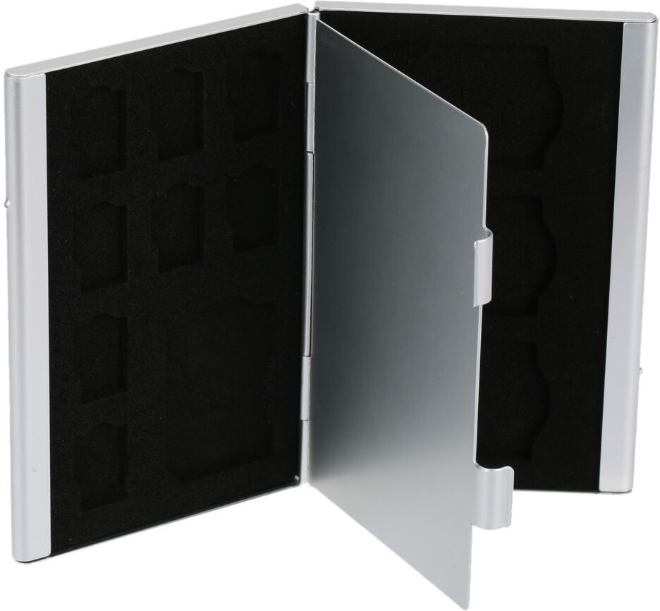 Tarvike 12-in-1 muistikortin alumiininen kotelo, 4 x sD + 4 x TF kortille (Hopea) Tarvike 12-in-1 muistikortin alumiininen kotelo, 4 x sD + 4 x TF kortille (Hopea)