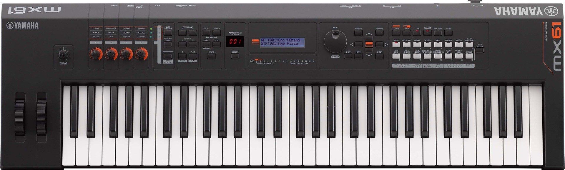 Yamaha MX61 II Black Music Synthesizer Yamaha MX61 II Black Music Synthesizer