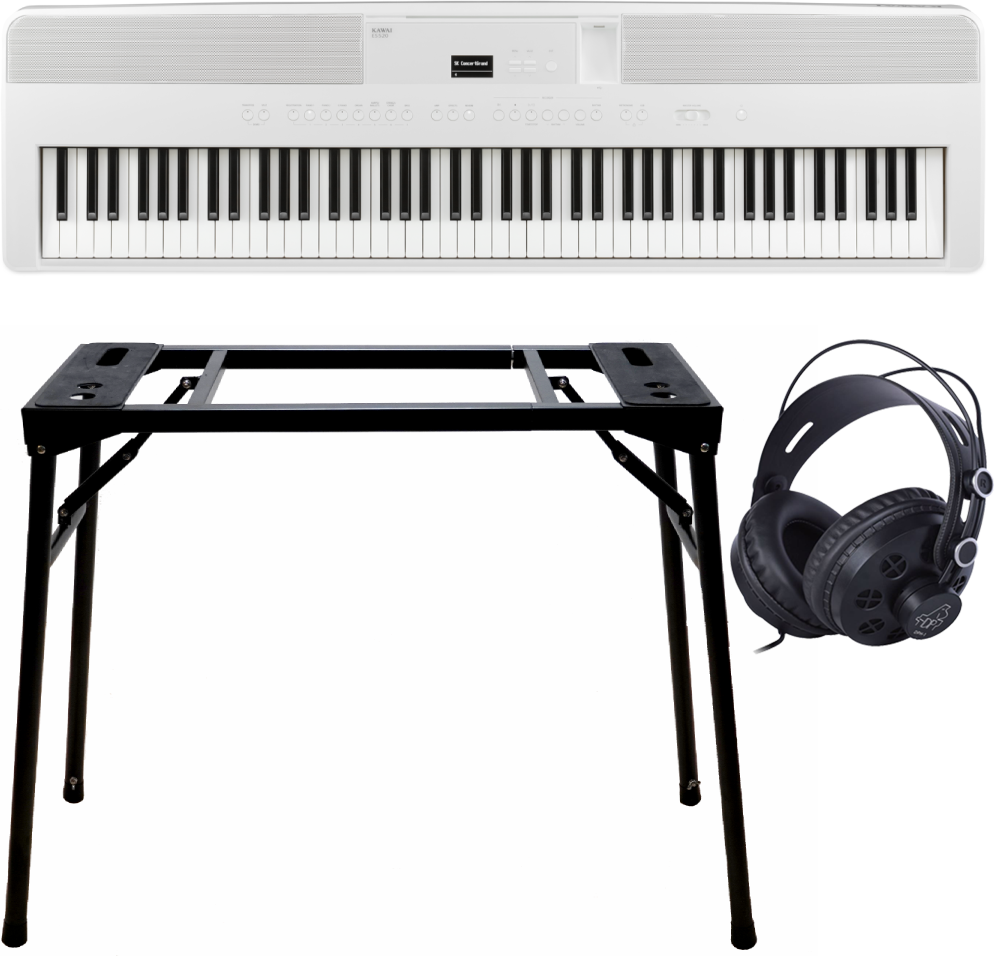 Kawai ES-520 Valkoinen + Teline (DPS-10) & Kuulokkeet Kawai ES-520 Valkoinen + Teline (DPS-10) & Kuulokkeet
