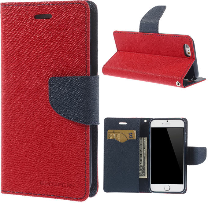 Puhelimenkuoret.fi Apple iPhone 6 / 6S Punainen Fancy Lompakko Suojakotelo Puhelimenkuoret.fi Apple iPhone 6 / 6S Punainen Fancy Lompakko Suojakotelo