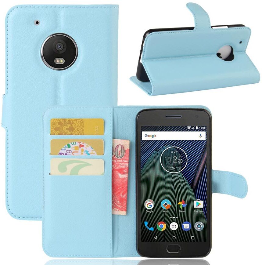 Puhelimenkuoret.fi Lenovo Moto G5 Lompakkokotelo Sininen Puhelimenkuoret.fi Lenovo Moto G5 Lompakkokotelo Sininen