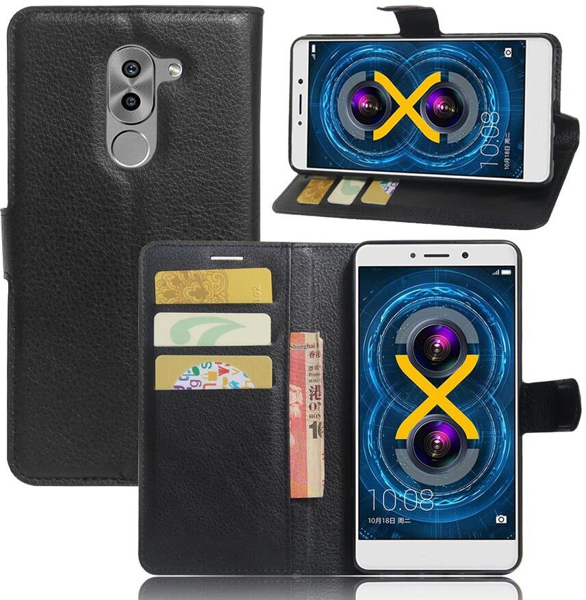 Puhelimenkuoret.fi Huawei Honor 6x Lompakkokotelo Musta Puhelimenkuoret.fi Huawei Honor 6x Lompakkokotelo Musta