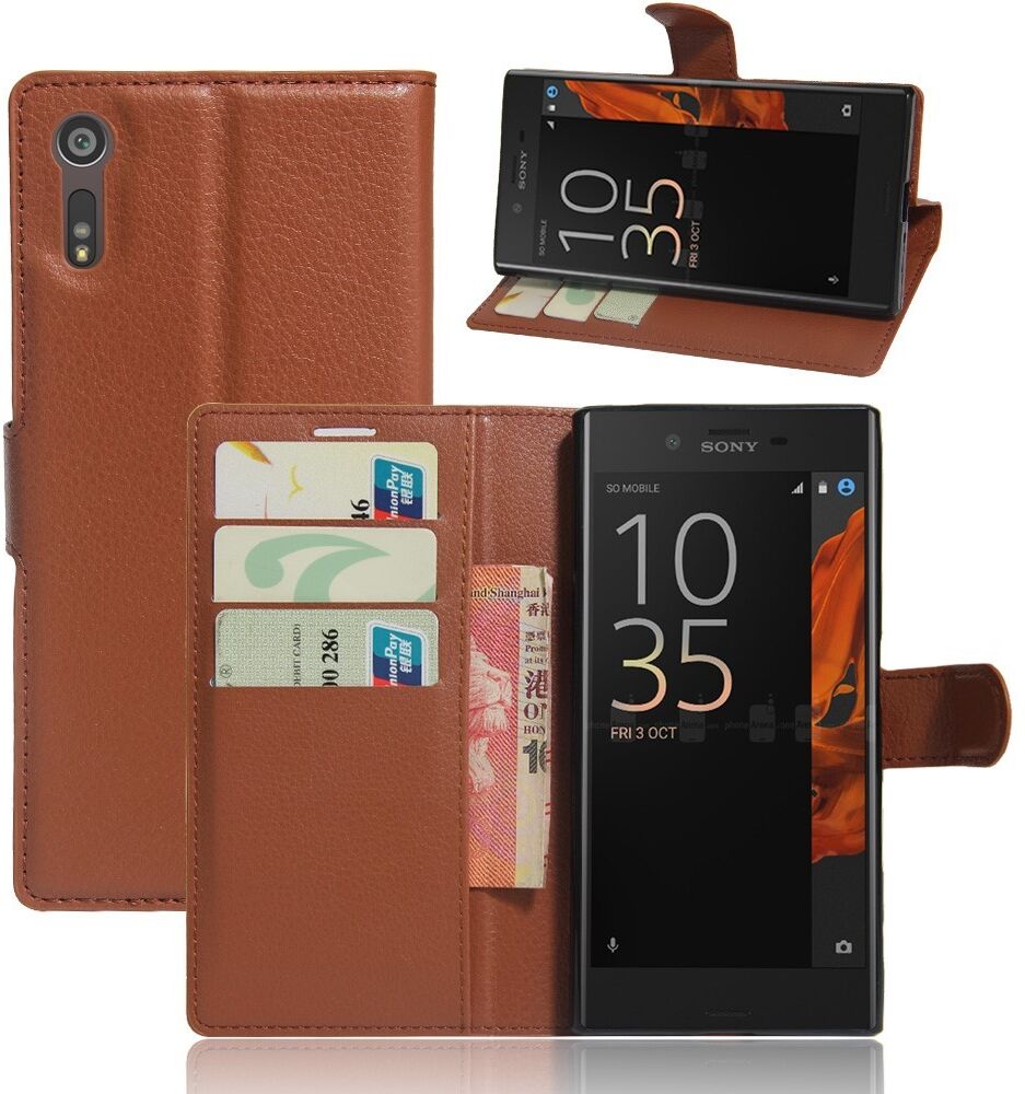 Puhelimenkuoret.fi Sony Xperia XZ Lompakkokotelo Ruskea Puhelimenkuoret.fi Sony Xperia XZ Lompakkokotelo Ruskea