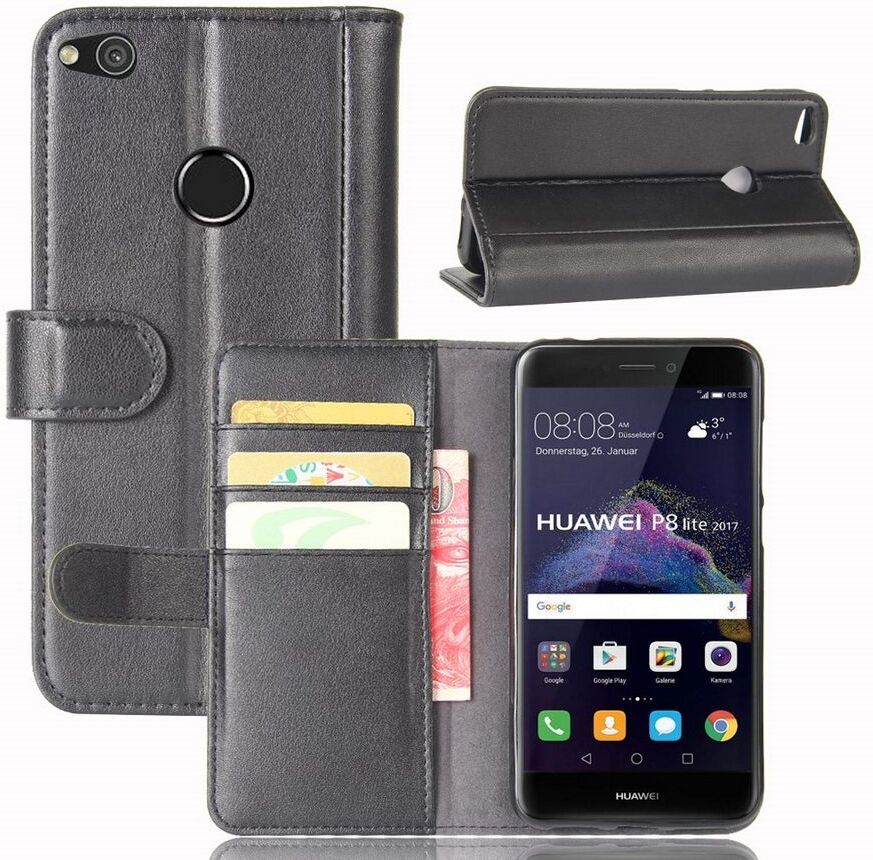 Puhelimenkuoret.fi Huawei Honor 8 Lite Nahkakotelo Musta Lompakko Puhelimenkuoret.fi Huawei Honor 8 Lite Nahkakotelo Musta Lompakko