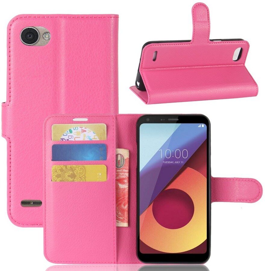 Puhelimenkuoret.fi LG Q6 Lompakkokotelo PU-Nahka Pinkki Puhelimenkuoret.fi LG Q6 Lompakkokotelo PU-Nahka Pinkki