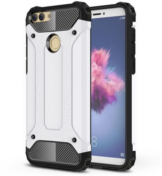 Puhelimenkuoret.fi Huawei P Smart Suojakuori 2-osainen Valkoinen Puhelimenkuoret.fi Huawei P Smart Suojakuori 2-osainen Valkoinen