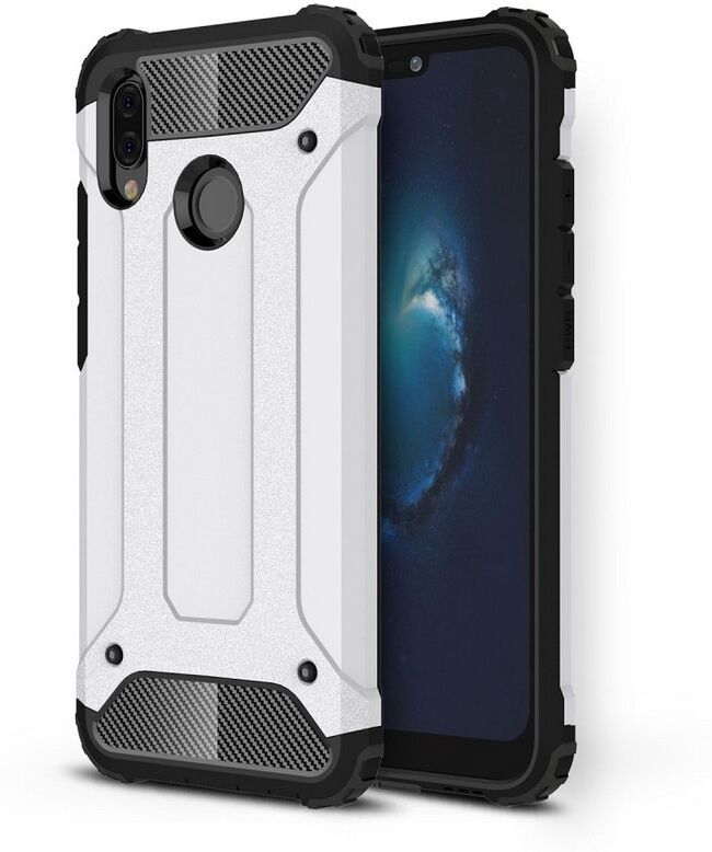 Puhelimenkuoret.fi Huawei P20 Lite Suojakuori 2-osainen Valkoinen Puhelimenkuoret.fi Huawei P20 Lite Suojakuori 2-osainen Valkoinen