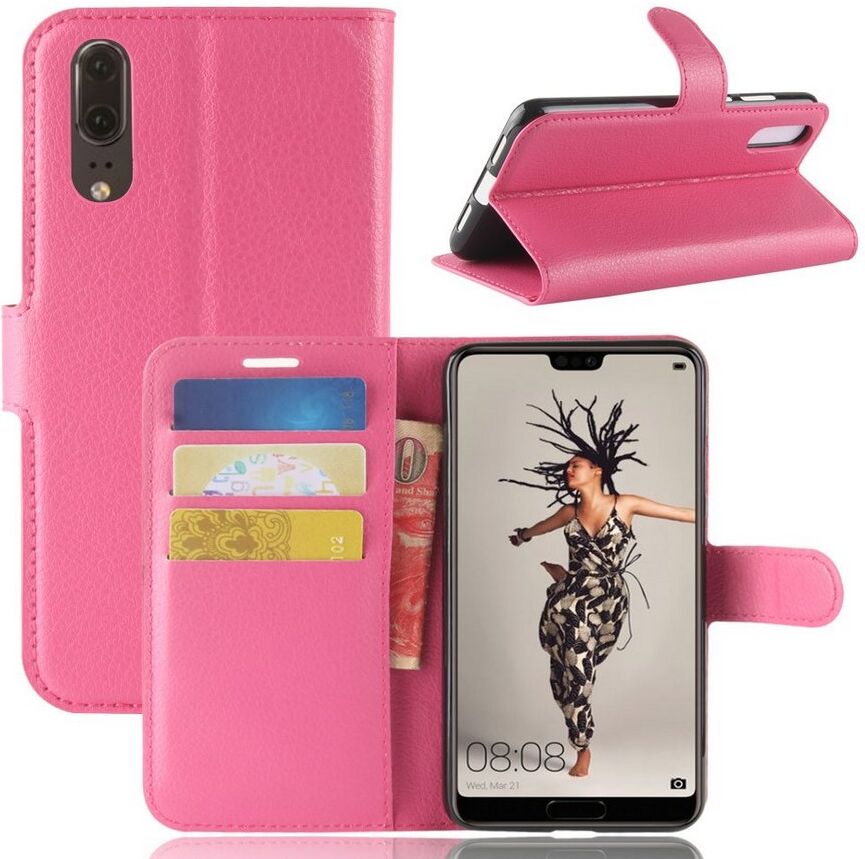 Puhelimenkuoret.fi Huawei P20 Suojakotelo Pinkki Lompakko Puhelimenkuoret.fi Huawei P20 Suojakotelo Pinkki Lompakko