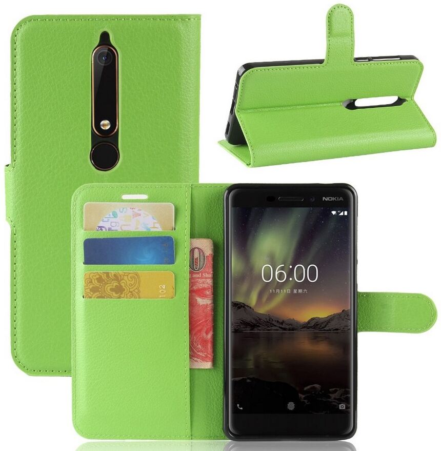 Puhelimenkuoret.fi Nokia 6 (2018) Suojakotelo Vihreä Lompakko Puhelimenkuoret.fi Nokia 6 (2018) Suojakotelo Vihreä Lompakko