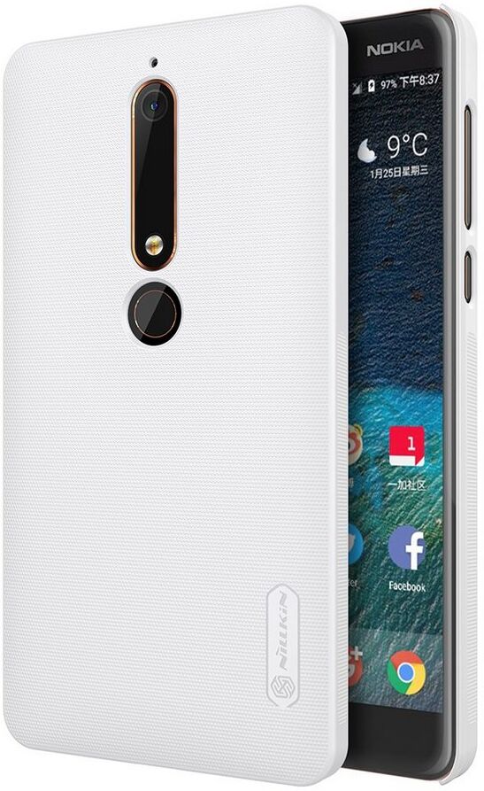 Puhelimenkuoret.fi Nokia 6 (2018) Suojakuori Nillkin Frosted Valkoinen