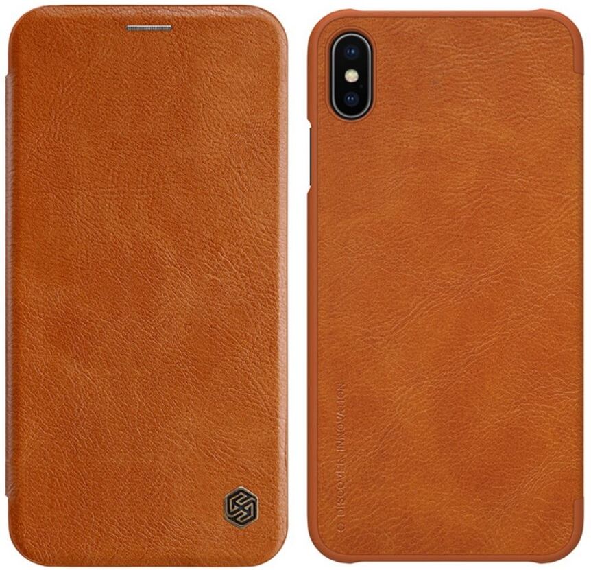 Puhelimenkuoret.fi Apple iPhone Xs Max Kotelo Nillkin Qin Ruskea Puhelimenkuoret.fi Apple iPhone Xs Max Kotelo Nillkin Qin Ruskea