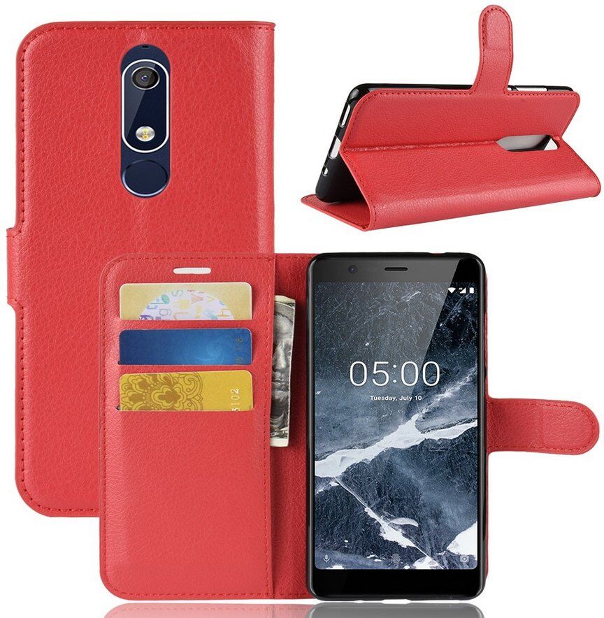 Puhelimenkuoret.fi Nokia 5.1 (2018) Lompakkokotelo Punainen Puhelimenkuoret.fi Nokia 5.1 (2018) Lompakkokotelo Punainen