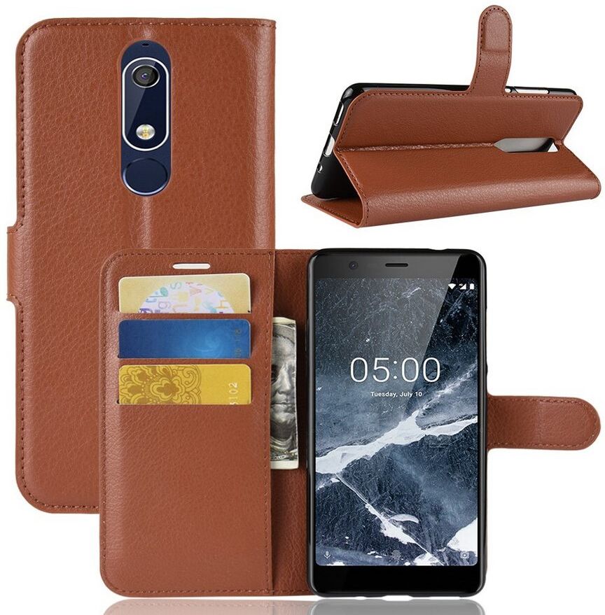 Puhelimenkuoret.fi Nokia 5.1 (2018) Lompakkokotelo Ruskea Puhelimenkuoret.fi Nokia 5.1 (2018) Lompakkokotelo Ruskea