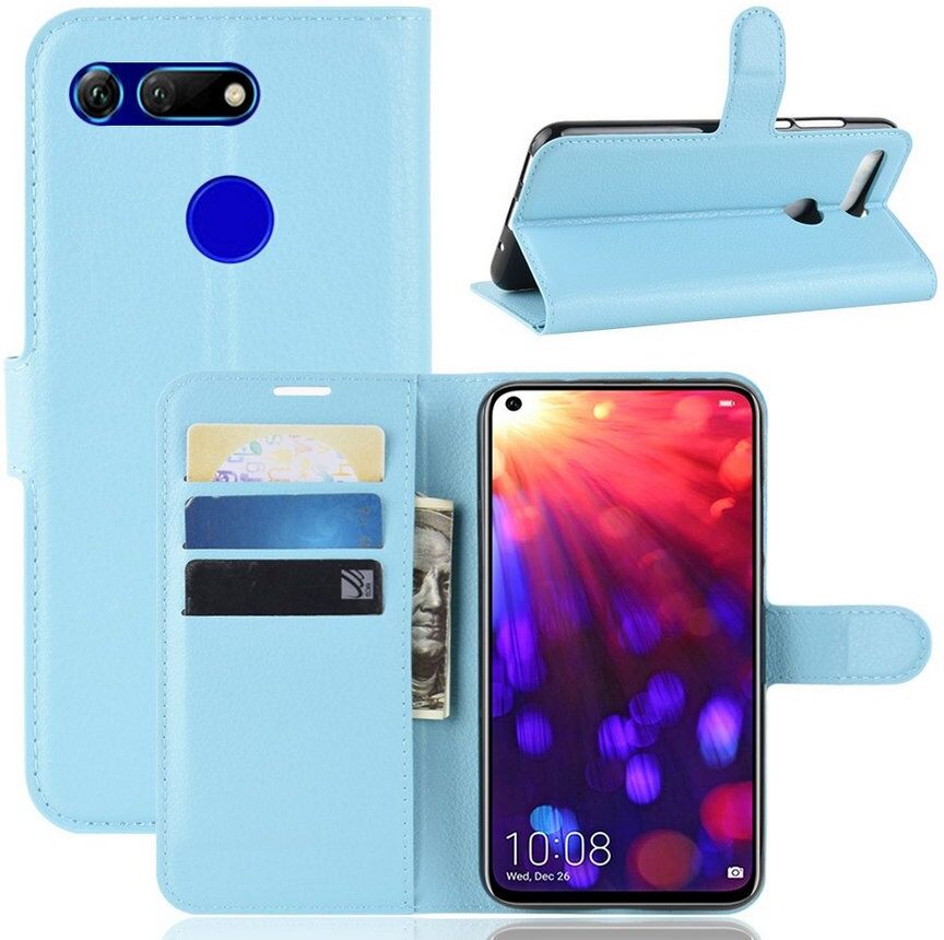 Puhelimenkuoret.fi Huawei Honor View 20 Kotelo PU-Nahka Vaaleansininen Puhelimenkuoret.fi Huawei Honor View 20 Kotelo PU-Nahka Vaaleansininen