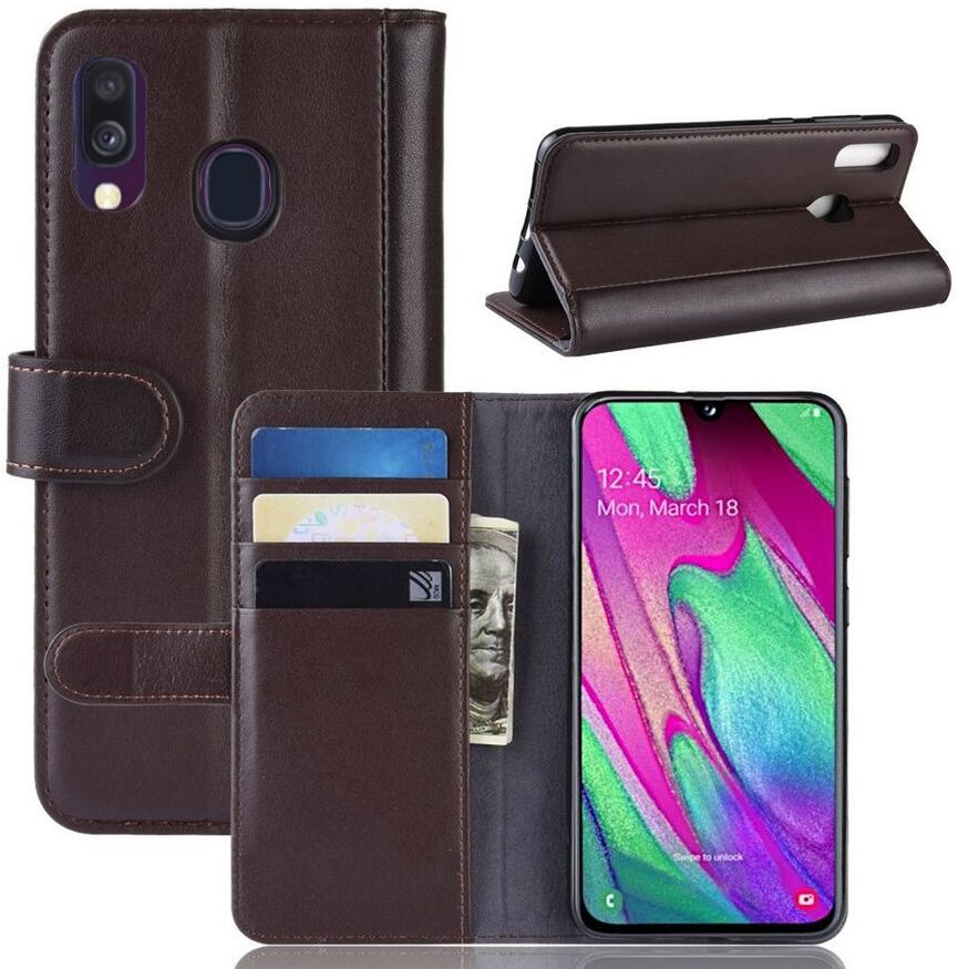 Puhelimenkuoret.fi Samsung Galaxy A40 Nahkakotelo Ruskea Lompakko Puhelimenkuoret.fi Samsung Galaxy A40 Nahkakotelo Ruskea Lompakko