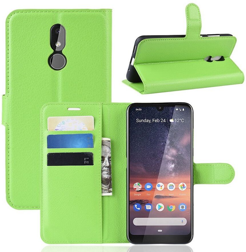 Puhelimenkuoret.fi Nokia 3.2 Lompakkokotelo PU-Nahka Vihreä Puhelimenkuoret.fi Nokia 3.2 Lompakkokotelo PU-Nahka Vihreä