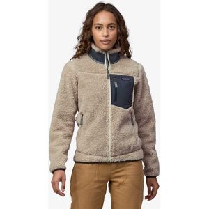 Naisten Patagonia Classic Retro-X Jkt – Fleecetakki  - Natural w/Smolder Blue - female - Size: M