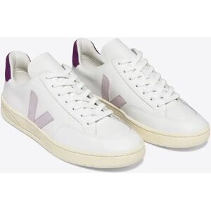 Veja Naisten V-12 Leather tennarit - Vastuullisesti valmistetut tennarit  - White Parme Magenta - female - Size: 36