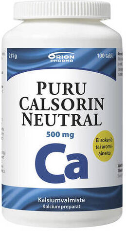 Orion Puru Calsorin neutral 500 mg 100 tablettia