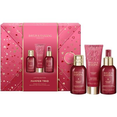 BAYLIS & HARDING Midnight Cherry Pamper Trio Gift Set BAYLIS & HARDING Midnight Cherry Pamper Trio Gift Set