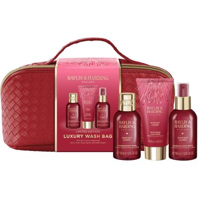 BAYLIS & HARDING Midnight Cherry Luxury Wash Bag Gift Set BAYLIS & HARDING Midnight Cherry Luxury Wash Bag Gift Set