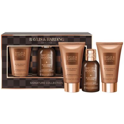 BAYLIS & HARDING Black Pepper & Ginseng Luxury Mini`s Trio Gift Set BAYLIS & HARDING Black Pepper & Ginseng Luxury Mini`s Trio Gift Set