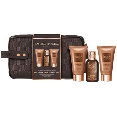 BAYLIS & HARDING Black Pepper & Ginseng The Essentials Travel Wash Bag Gift Set BAYLIS & HARDING Black Pepper & Ginseng The Essentials Travel Wash Bag Gift Set