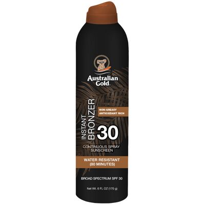 AUSTRALIAN GOLD Instant Bronzer Continuous Spray SPF30 177ml AUSTRALIAN GOLD Instant Bronzer Continuous Spray SPF30 177ml