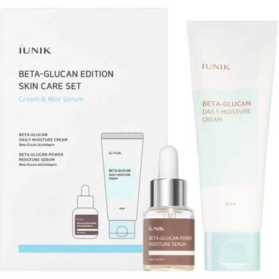 iUNIK Beta-Glucan Edition Ihonhoitosetti - Kosteuttava kerma ja seerumi iUNIK Beta-Glucan Edition Ihonhoitosetti - Kosteuttava kerma ja seerumi