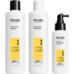 Nioxin System 1 - Hiustenhoitosarja - Vähentää Hiustenlähtöä - Vahvistaa Hiukset Nioxin System 1 - Hiustenhoitosarja - Vähentää Hiustenlähtöä - Vahvistaa Hiukset