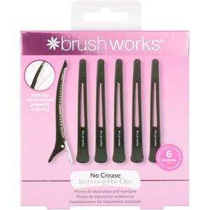 BRUSHWORKS No Crease Sectioning Hair Clips 6pcs BRUSHWORKS No Crease Sectioning Hair Clips 6pcs