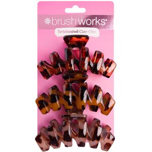 BRUSHWORKS Tortoiseshell Claw Clips 3pcs BRUSHWORKS Tortoiseshell Claw Clips 3pcs
