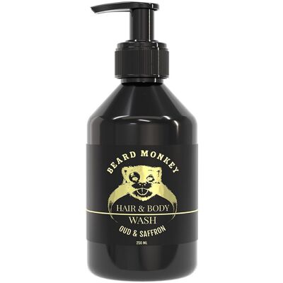 BEARD MONKEY Oud & Saffron Hair & Body Wash 250ml BEARD MONKEY Oud & Saffron Hair & Body Wash 250ml