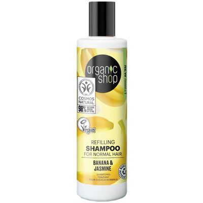 Organic Shop Banaani ja Jasmin Shampoo - Normaaliin Hiuksiin - 280ml Organic Shop Banaani ja Jasmin Shampoo - Normaaliin Hiuksiin - 280ml