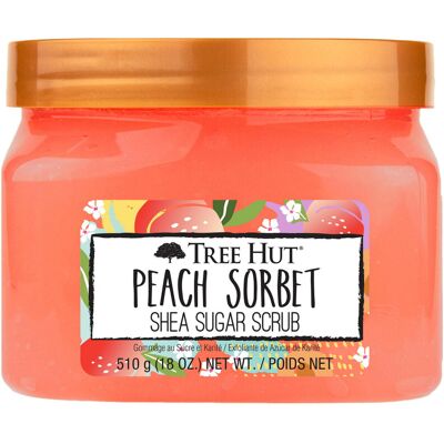 TREE HUT Peach Sorbet Shea Sugar Scrub 510g TREE HUT Peach Sorbet Shea Sugar Scrub 510g