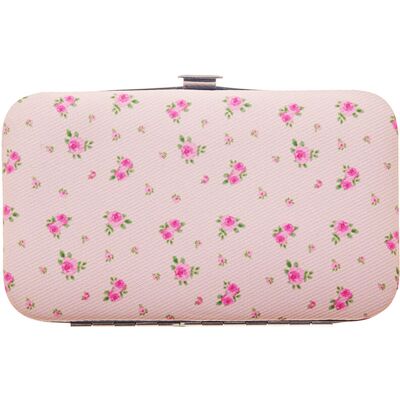 THE VINTAGE COSMETIC Manicure Purse Rose Print Gift Set THE VINTAGE COSMETIC Manicure Purse Rose Print Gift Set
