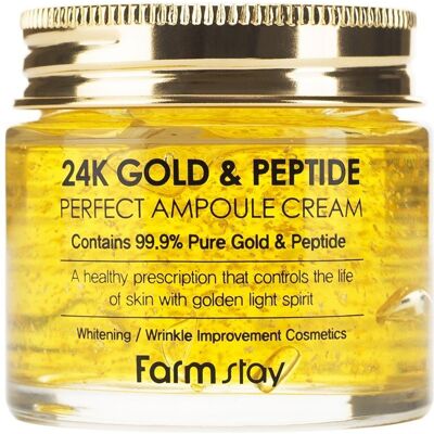 Farmstay 24K Kultainen & Peptidi Täydellinen Ampullivoide - Kasvovoide 24K kullasta ja peptideistä Farmstay 24K Kultainen & Peptidi Täydellinen Ampullivoide - Kasvovoide 24K kullasta ja peptideistä