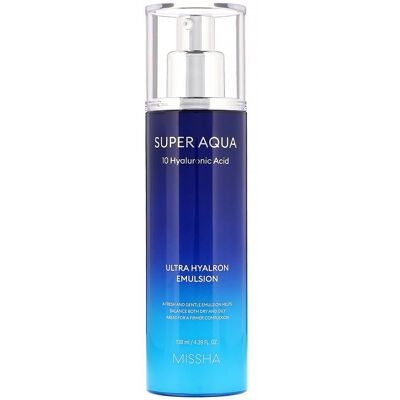 Missha Super Aqua Ultra Hyalron Emulsion - Kosteus, Herkkä iho, Kirkastava Missha Super Aqua Ultra Hyalron Emulsion - Kosteus, Herkkä iho, Kirkastava