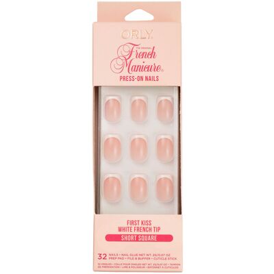 ORLY Press-On Nails First Kiss White French Tips 32pcs ORLY Press-On Nails First Kiss White French Tips 32pcs