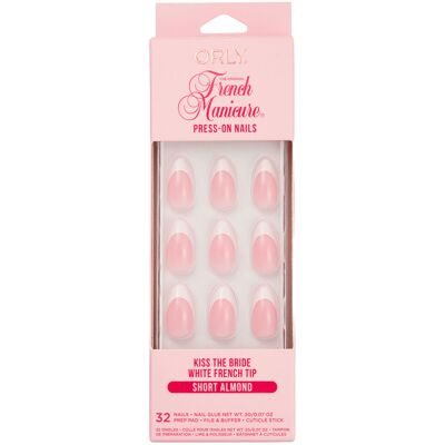 ORLY Press-On Nails Kiss The Bride White French Tips 32pcs ORLY Press-On Nails Kiss The Bride White French Tips 32pcs
