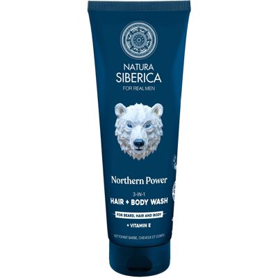 NATURA SIBERICA Men Arctic Wild Northern Power 3-in-1 Hair & Body Wash 200ml NATURA SIBERICA Men Arctic Wild Northern Power 3-in-1 Hair & Body Wash 200ml