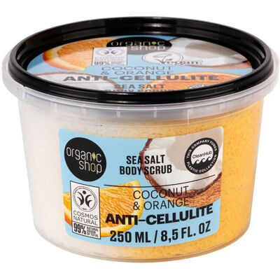 ORGANIC SHOP Coconut & Orange Anti-Cellulite Sea Salt Body Scrub 250ml ORGANIC SHOP Coconut & Orange Anti-Cellulite Sea Salt Body Scrub 250ml