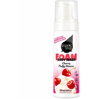 ORGANIC SHOP Cherry Fluffy Mousse Body Wash Foam 200ml ORGANIC SHOP Cherry Fluffy Mousse Body Wash Foam 200ml