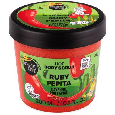ORGANIC SHOP Ruby Peptia Hot Body Scrub 300ml ORGANIC SHOP Ruby Peptia Hot Body Scrub 300ml