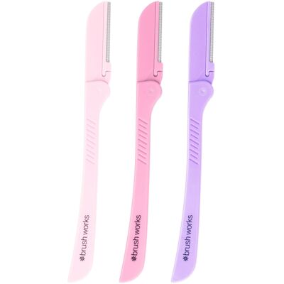 BRUSHWORKS Precision Eyebrow Razors 3pcs BRUSHWORKS Precision Eyebrow Razors 3pcs