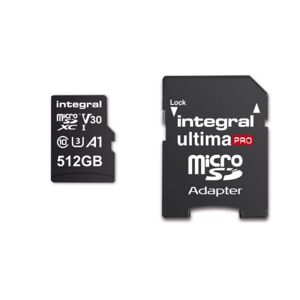 Integral uPro 512GB microSDXC class10 UHS-I A1 U3 V30 (R100 W80 MB/s)