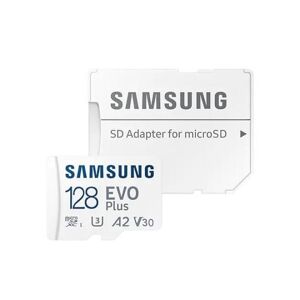 Samsung Evo Plus 128GB microSD muistikortti U3 V30 A2 (R130 W60 MB/s)