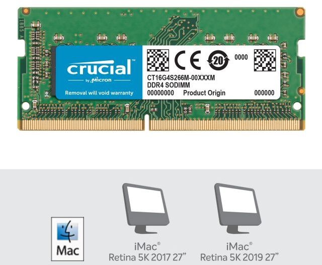Crucial Apple muisti Crucial 16GB DDR4 2666MHz SoDimm Crucial Apple muisti Crucial 16GB DDR4 2666MHz SoDimm